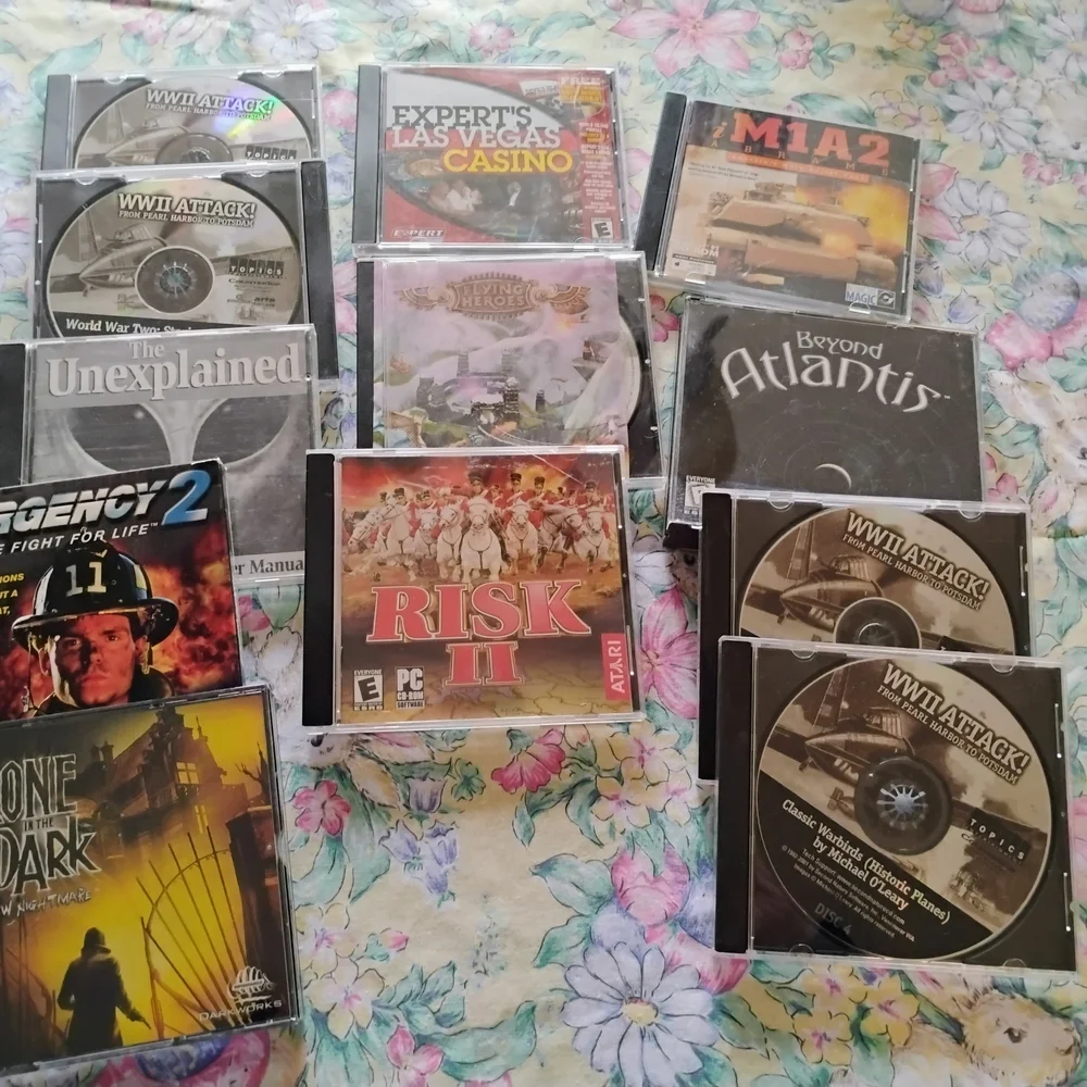 Assorted PC Game CD Bundle - Black Cases